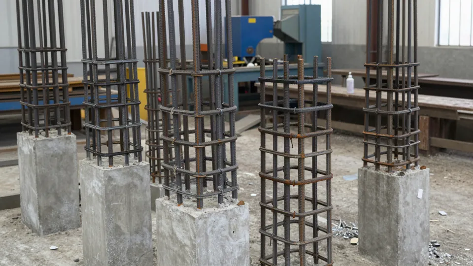 Cages d'armature préassemblées pour poteaux en béton armé